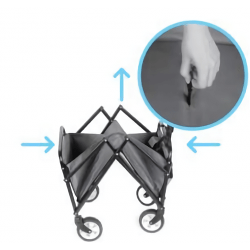 INTEXCA Mini Foldable Multi-Function Stroller Wagon for Shopping, Travel - Grey - Toytexx INTEXCA Mini Foldable Multi-Function Stroller Wagon for Shopping, Travel - Grey - Toytexx